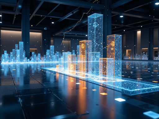 现代化商业综合体建筑，玻璃幕墙设计，夜晚灯光效果，城市街景背景